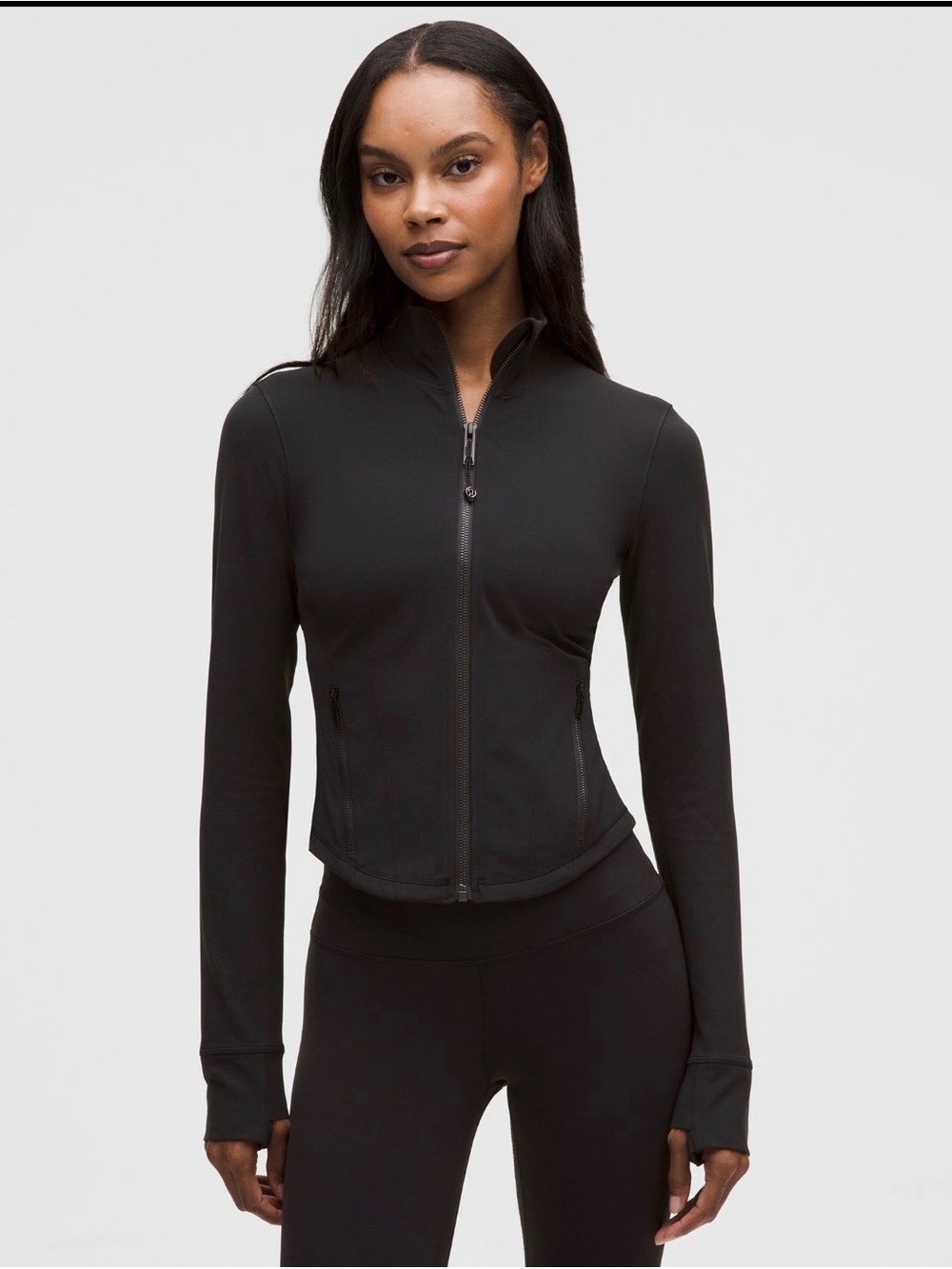 lululemon Mesh Back Black Full-zip Nulu Jacket size 10